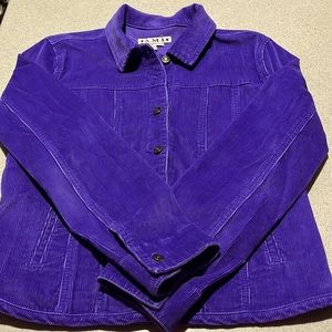 Pretty purple stretch corduroy jacket. NVF